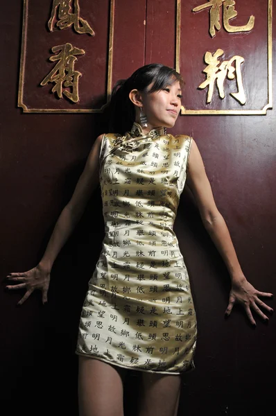 Asiática china chica en varios poses — Foto de Stock