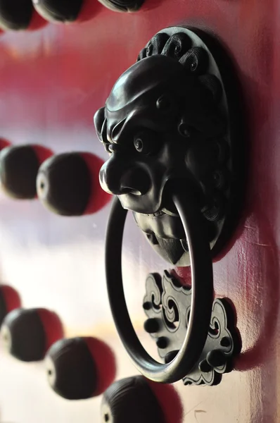 stock image Close up of door details of chinese architecture