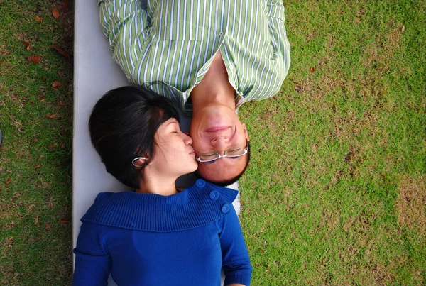 Ázsiai kínai pár a szerelem — Stock Fotó