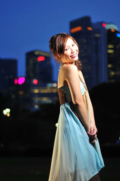 Asiático chino chica listo para un chica 's noche fuera —  Fotos de Stock