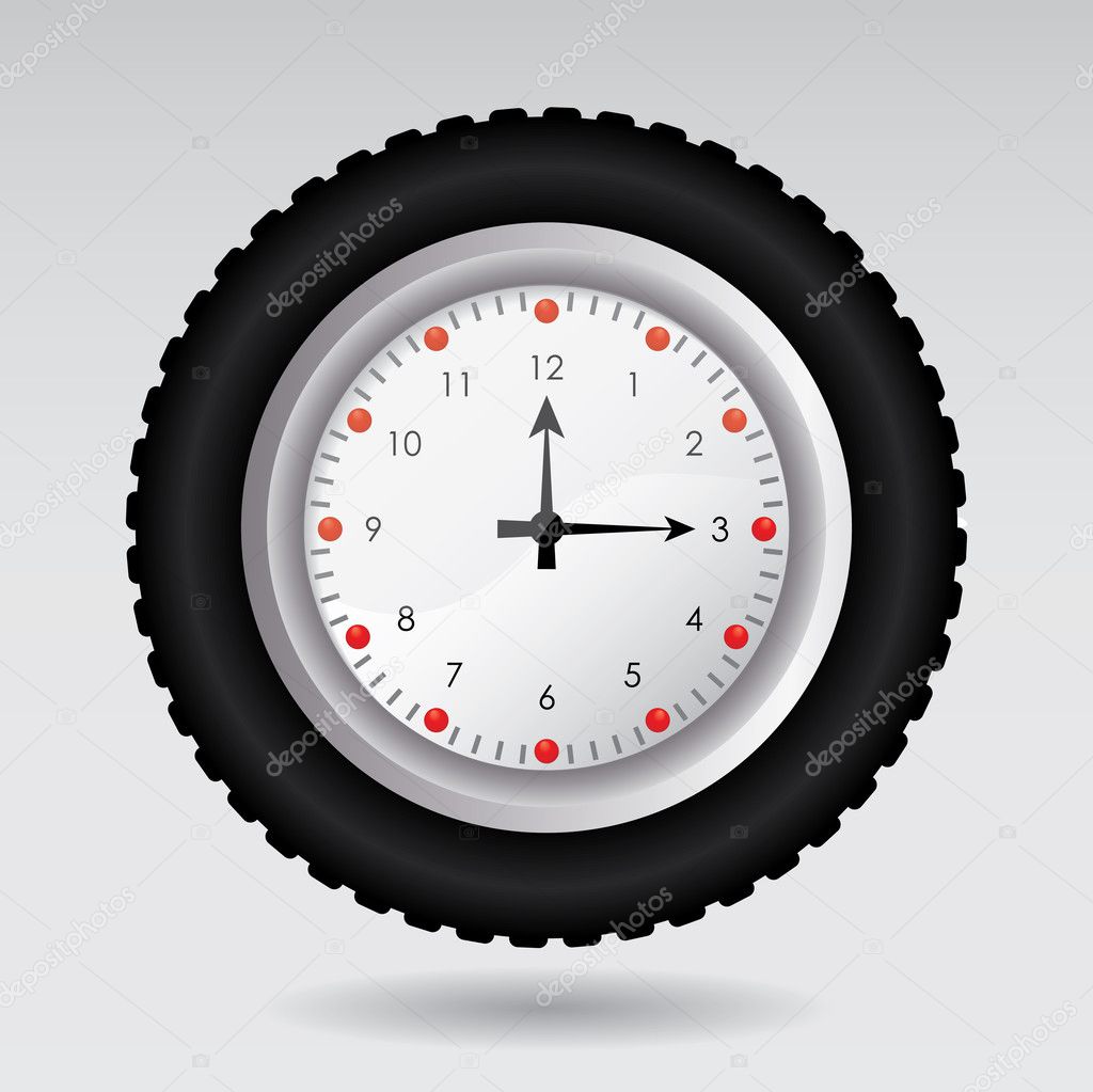 Vector illustration of a clock
