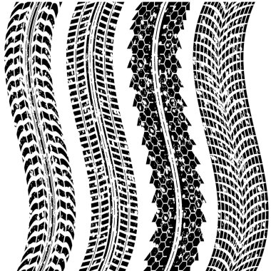 Dirty tire tracks clipart