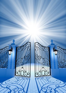 Gate to light clipart