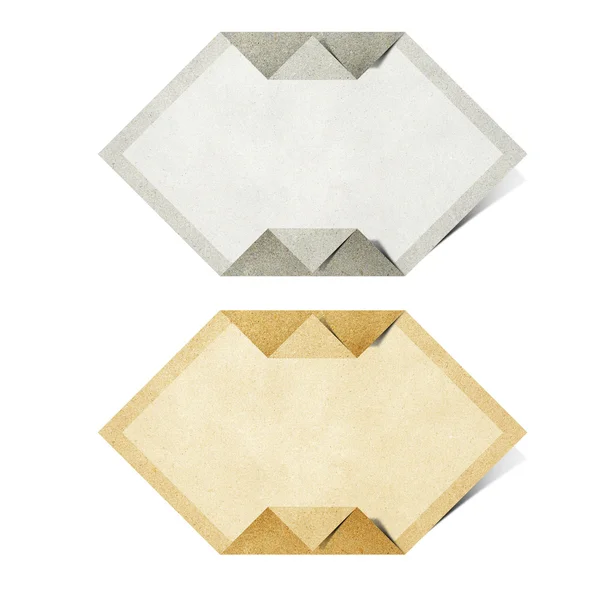 Origami tag újrahasznosított papír kézműves — Stock Fotó