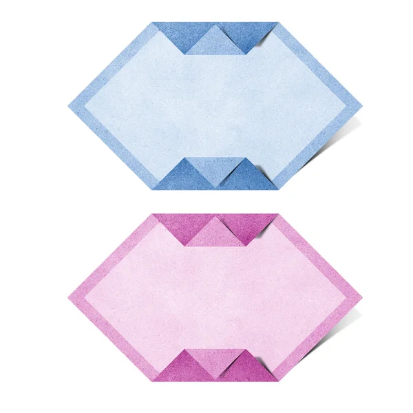 Origami etiqueta papel reciclado artesanía —  Fotos de Stock