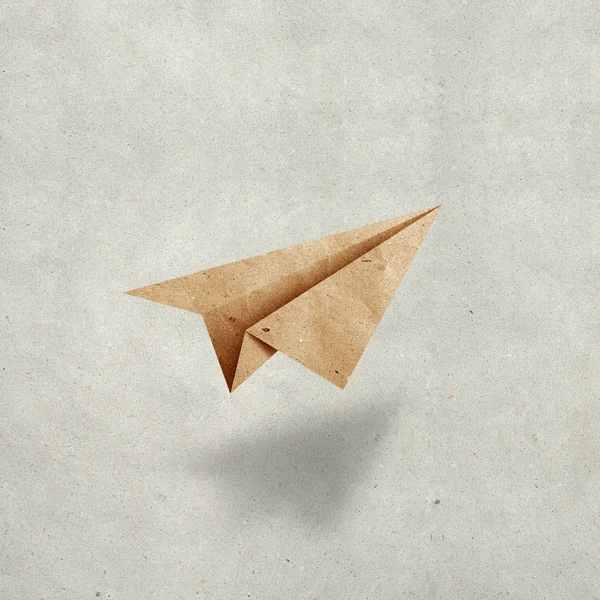 Flygplan återvunnet papper — Stockfoto