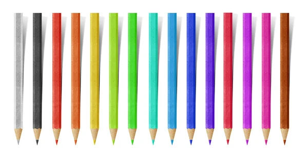 Carta matita bastone artigianale su sfondo bianco — Foto Stock