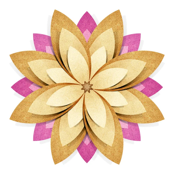 Blumen-Origami-Papier-Bastelstab auf weißem Hintergrund — Stockfoto