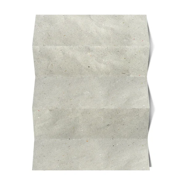 Gerecycleerd gevouwen papier ambachtelijke stok op witte achtergrond — Stockfoto