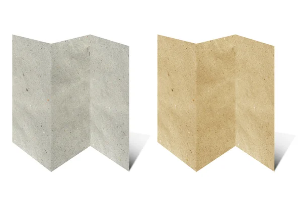 Recyklingu papieru składany jednostki kij na białym tle — Zdjęcie stockowe