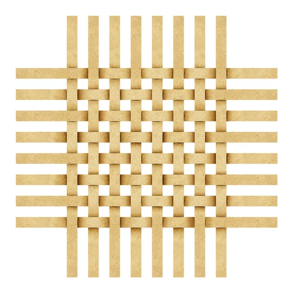 グランジ織りリサイクル折り畳まれた紙クラフトの背景 — ストック写真
