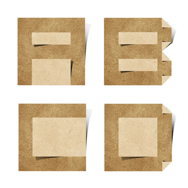 Origami alfabeto letras reciclado ofício de papel — Fotografia de Stock