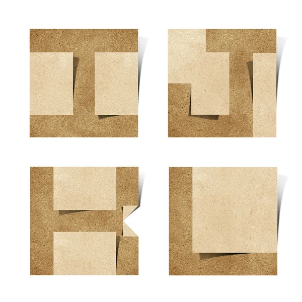 Origami letras del alfabeto papel reciclado artesanía —  Fotos de Stock