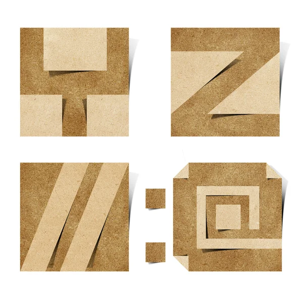 Origami αλφάβητο γράμματα ανακυκλωθεί Χάρτινες μινιατούρες — Φωτογραφία Αρχείου