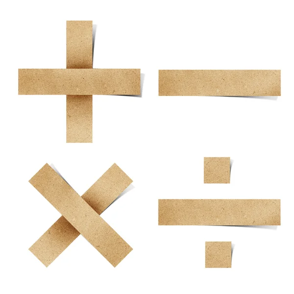 Origami alfabet litery z recyklingu papieru rzemiosła kij na białym tle — Zdjęcie stockowe