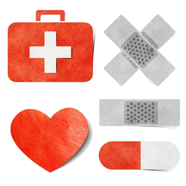 Medical & health-care tag recycled paper craft — Stock Photo, Image