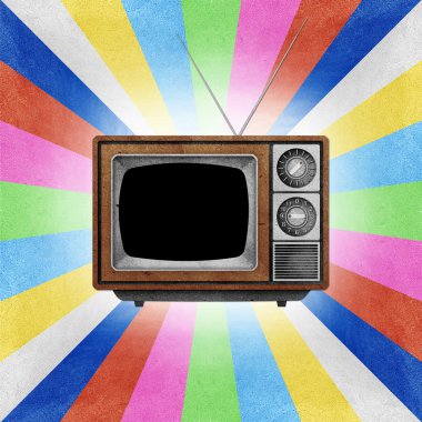 Televizyon (Tv) simgesini geri dönüşümlü kağıt