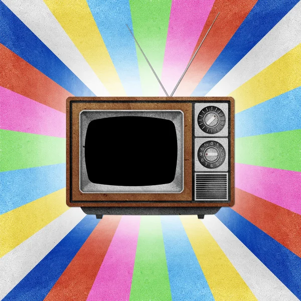Ícone de televisão (TV) papel reciclado — Fotografia de Stock
