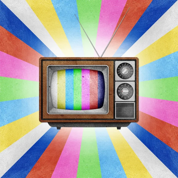 Televisie (Tv) pictogram gerecycleerd papier — Stockfoto