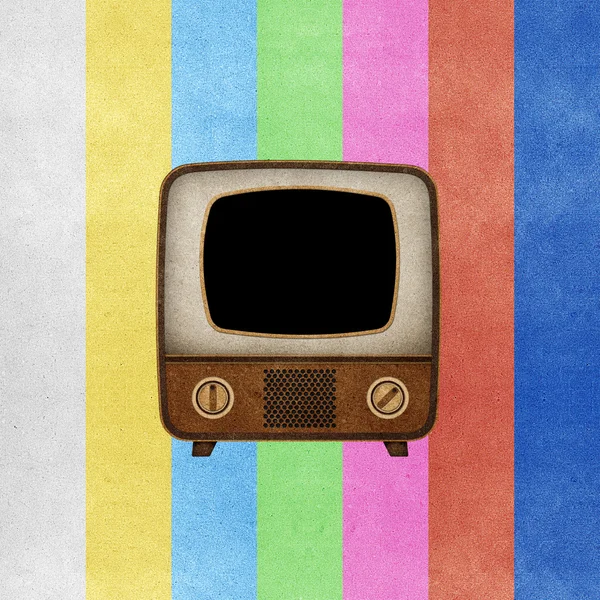 Fernsehen (tv) Symbol Recyclingpapier — Stockfoto