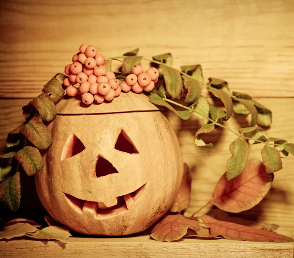 Ručně vyráběné halloween dýně — Stock fotografie