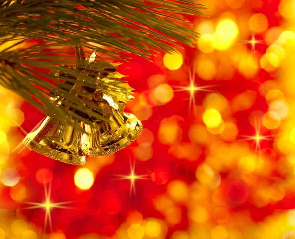 Campane di Natale in oro — Foto Stock