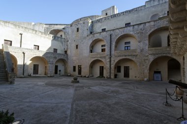 Interior of Aragonse Castle Puglia clipart