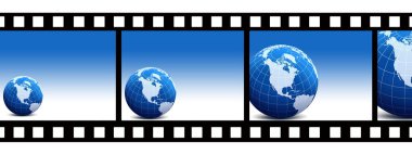 Film and earth clipart