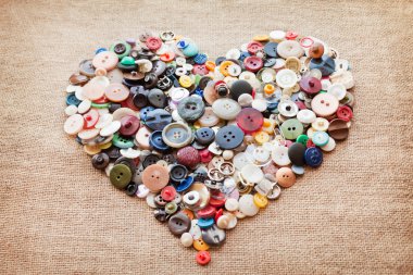 Düğmeleri kalp. Sevgililer günü