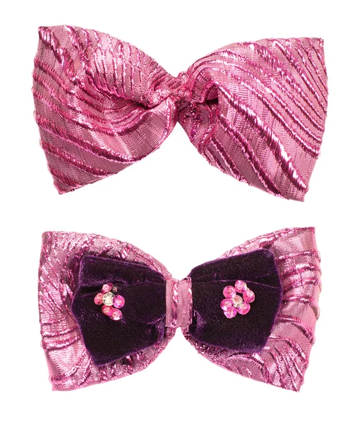 Pink shine bow tie isolated — Stock Photo, Image