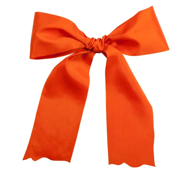 Big red holiday bow isolated — Stock Photo, Image