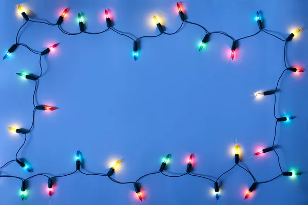 Noel ışıkları çerçeve — Stok fotoğraf