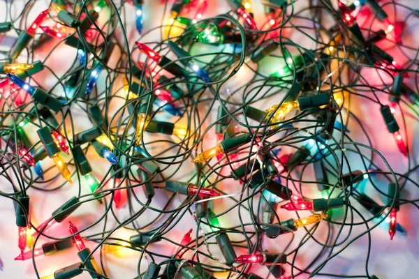 Sfondo di luci di Natale colorate — Foto Stock