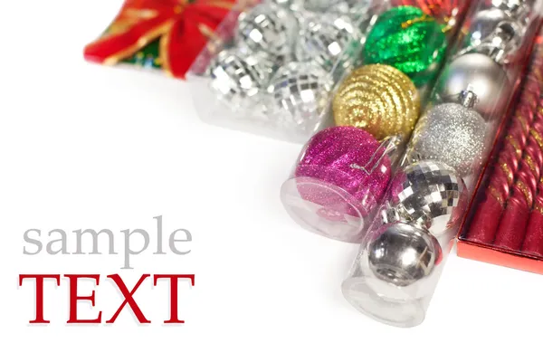 Packed Christmas ornament (with sample text) — Stock Photo, Image