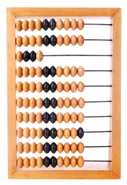 Abacus contabilístico isolado sobre fundo branco — Fotografia de Stock