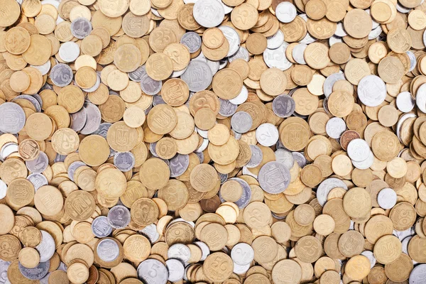 Ukrainian coins background — Stock Photo, Image