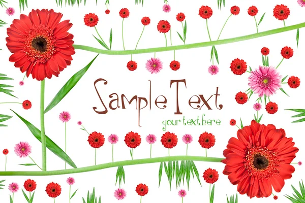 Abstrakte Blumenkarte mit Platz für Text — Stockfoto