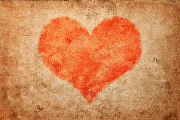 Grunge srdce. Den svatého Valentýna — Stock fotografie