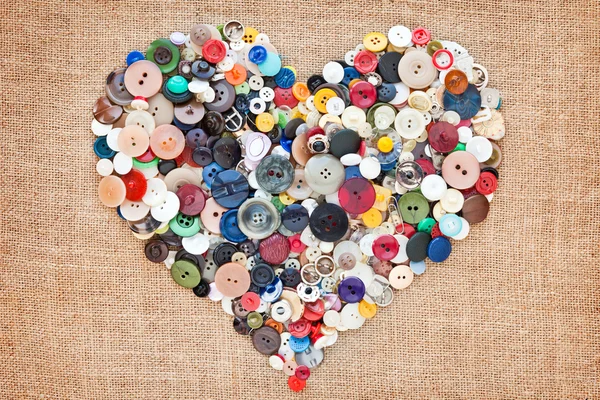 Buttons heart. Valentine's Day — Stock Photo, Image