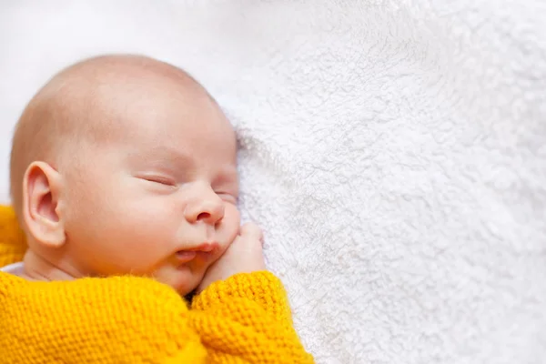 Dreaming newborn baby boy — Stock Photo, Image
