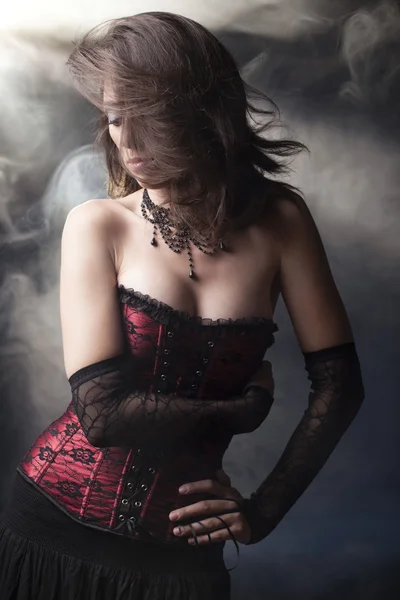 Güzel romantik goth kız — Stok fotoğraf
