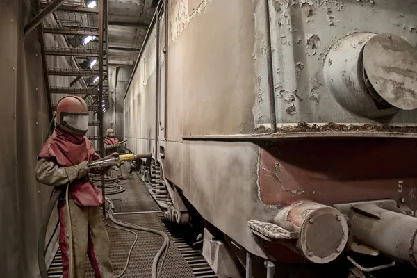 ซ่อมแซมรถไฟ — ภาพถ่ายสต็อก