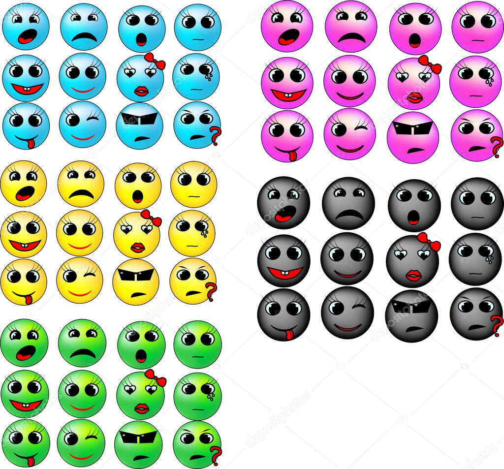 Big Collection of Color Smileys