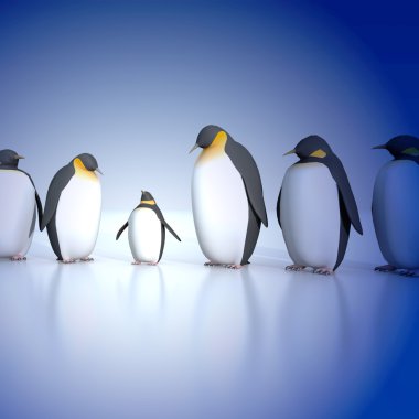 Fun penguins clipart