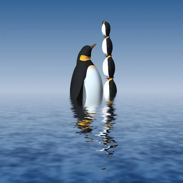 Пінгвінів весело — стокове фото