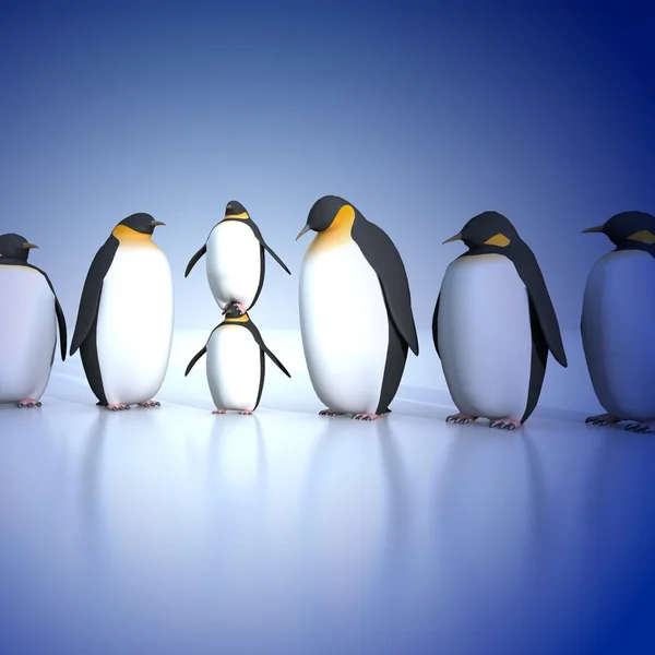 Pinguini divertenti — Foto Stock