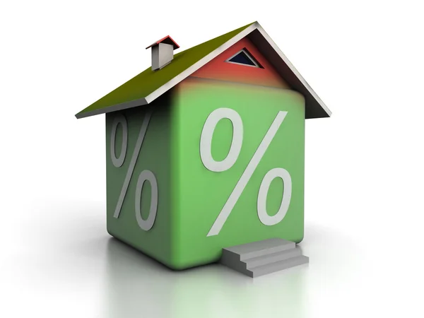 Percentagem de casa — Fotografia de Stock