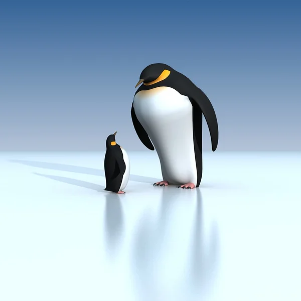 Pinguins divertidos — Fotografia de Stock