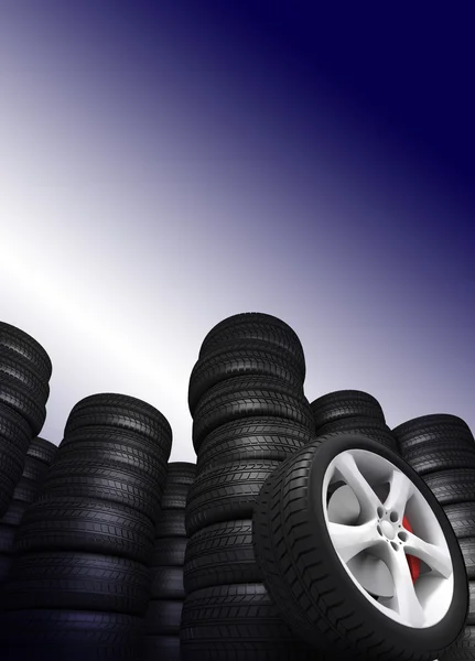 Tyres automobile — Stock Photo, Image
