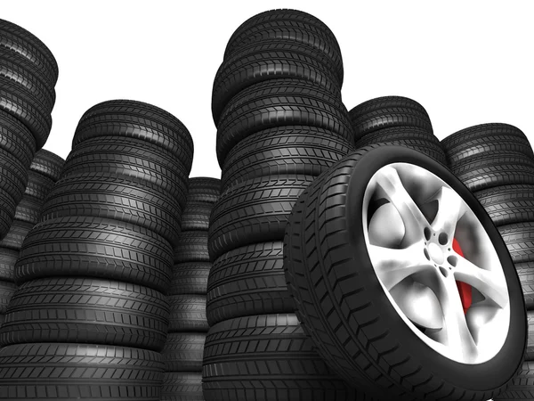 Tyres automobile — Stock Photo, Image